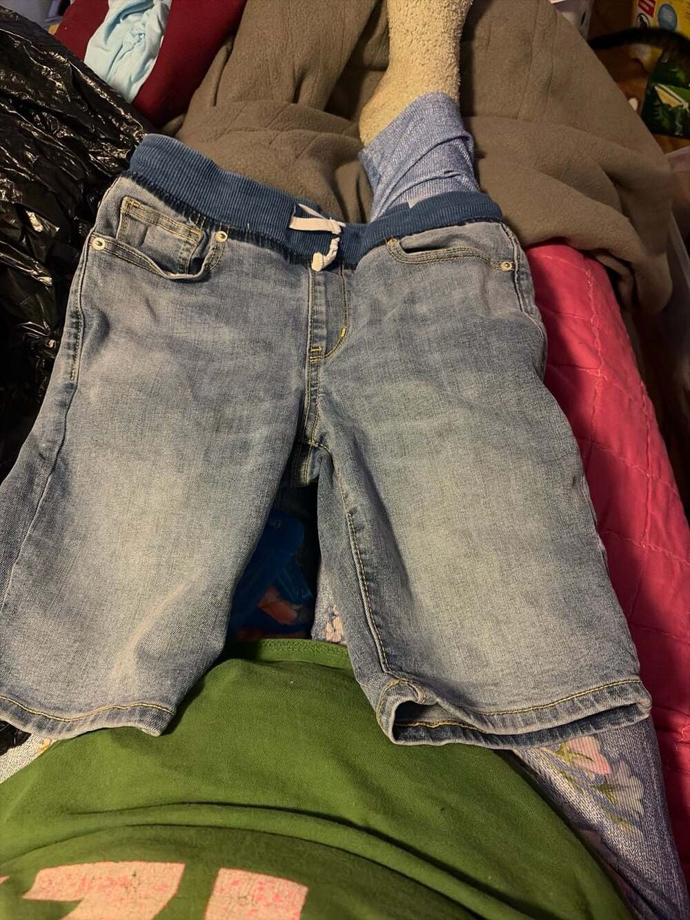 Old Navy Boys Pull-On Built-In Flex Denim Shorts with Rib-Knit Waistband